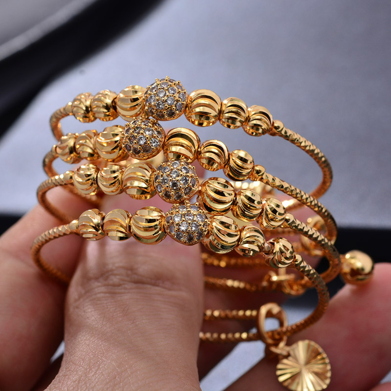 Ethnic Fashion Dubai - 24K 4 adet Etnik Boncuk Altın