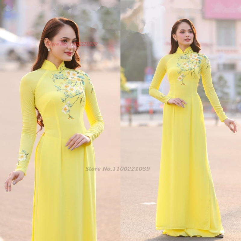 Ao Dai Vietnam Dress - ﻿ 2026 geleneksel ao dai geliştirilmiş