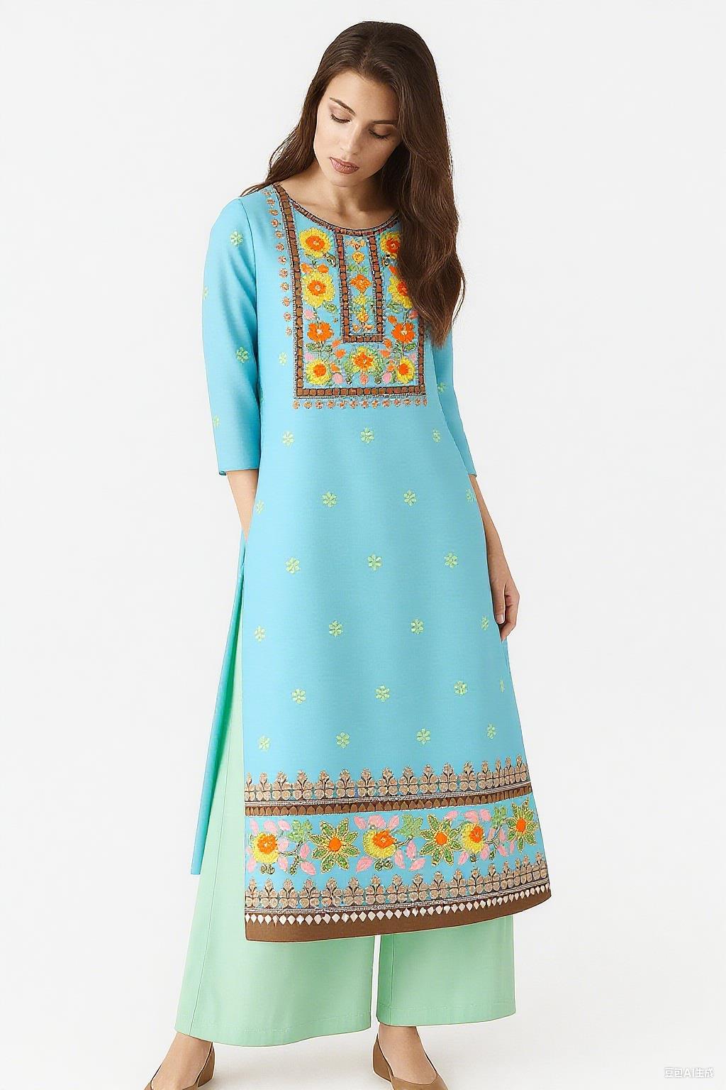 Ethnic Fashion Kurtis - Müslüman Kurt Kadın Modası Etnik Marokon