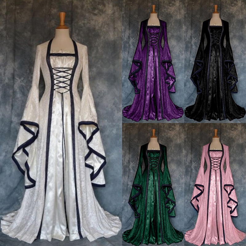 Ethnic Wear - Retro Orta Çağ Saray Elbisesi Kadın
