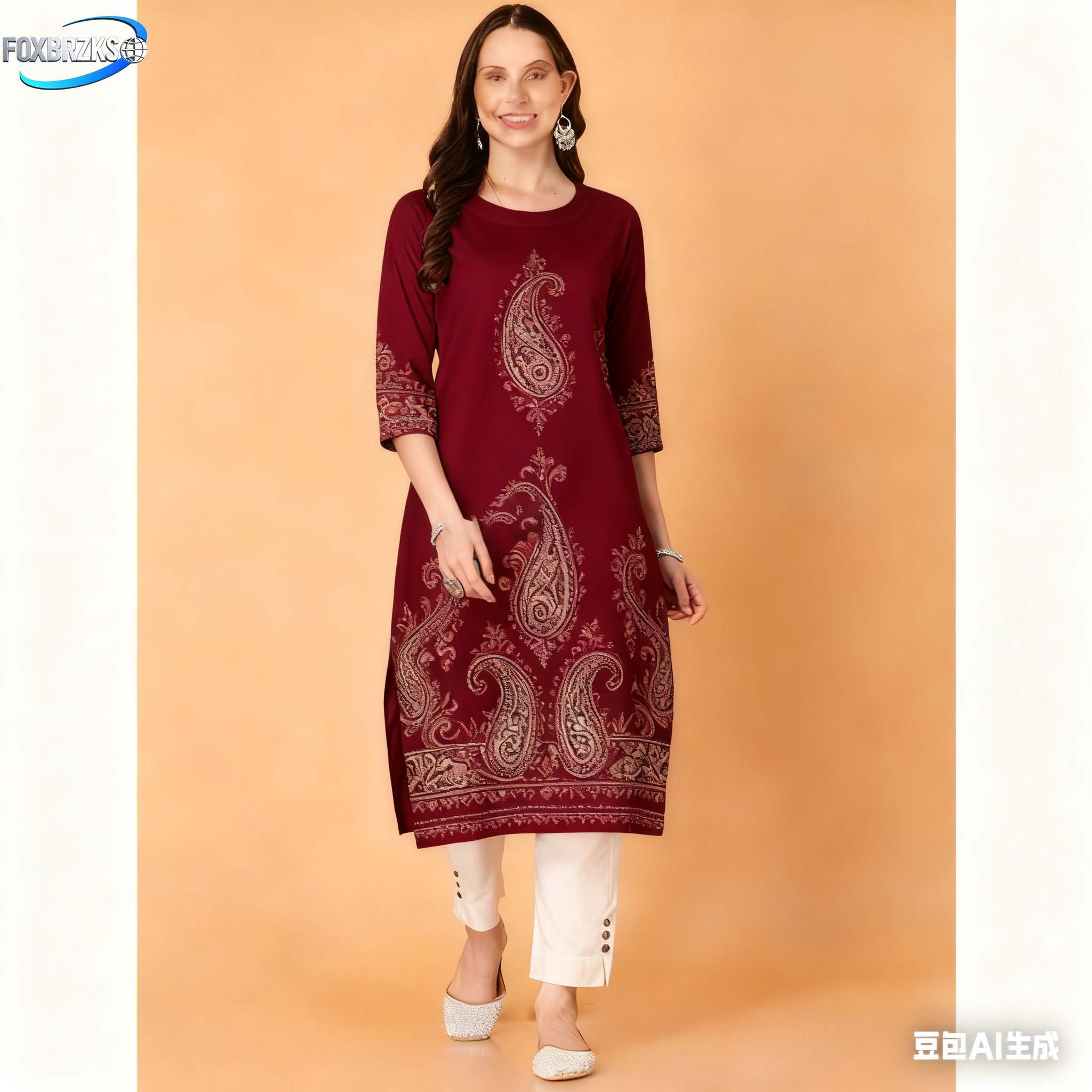 Ethnic Fashion Kurtis - Ulusal stil Kurt Kadın Modası Rahat