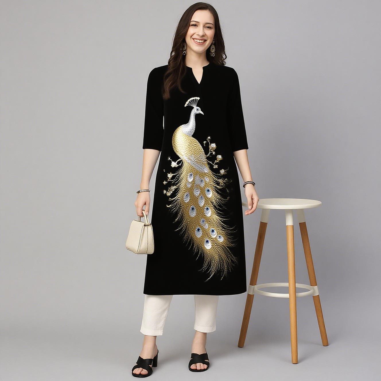 Tavus Kuşu Kadın Kurt Günlük M - Ethnic Fashion Kurtis incelemesi ve fiyatı