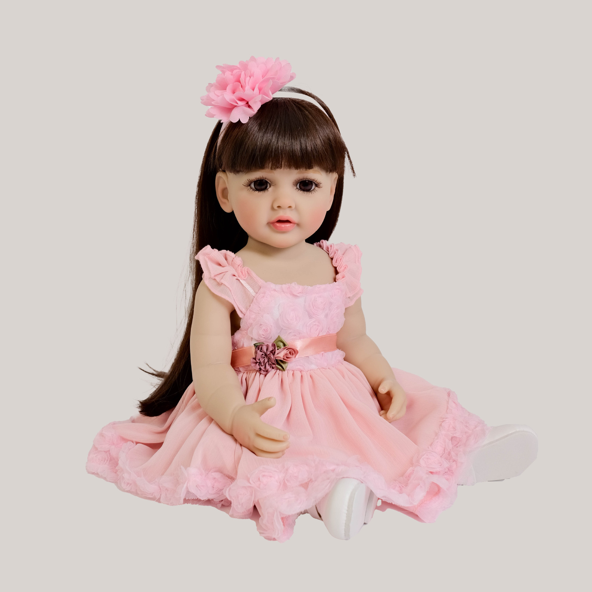 Sevimli 55 cm Uzun Saç Pembe K - Kids Ethnic Fashion incelemesi ve fiyatı