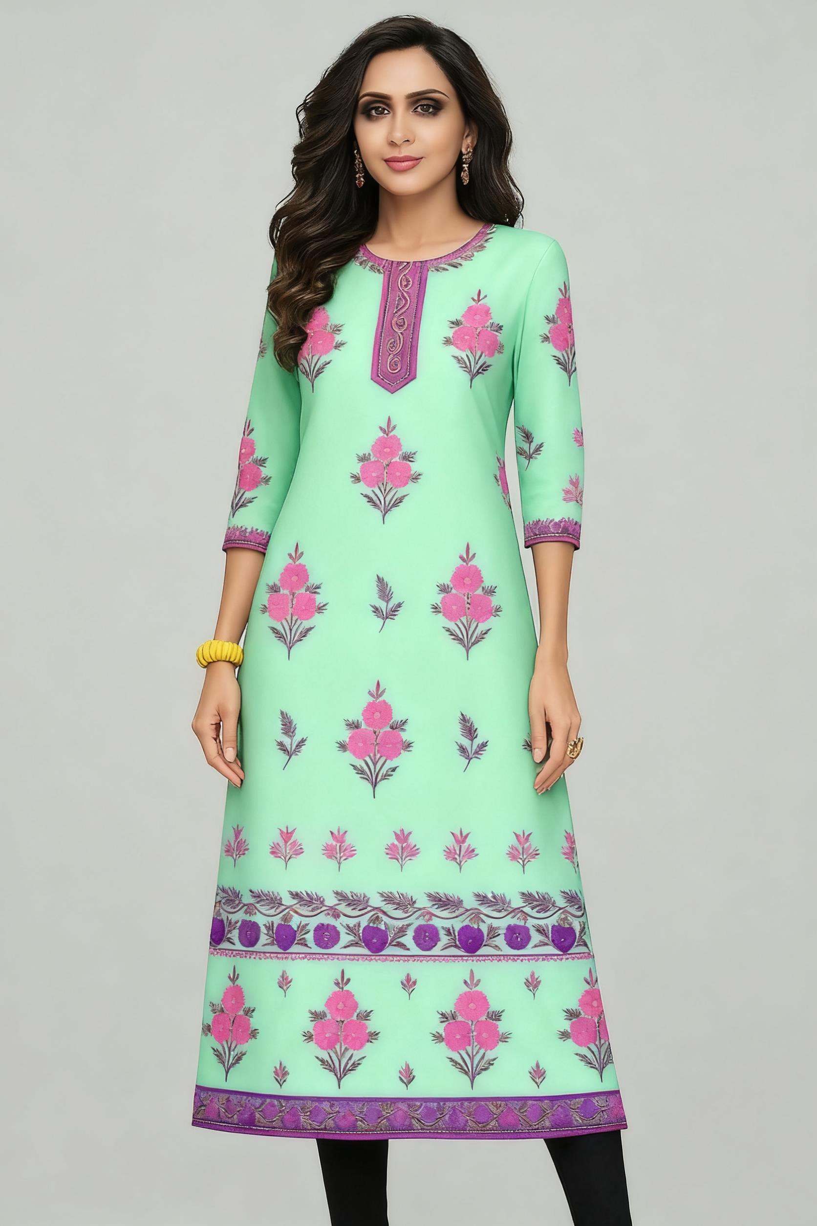 Müslüman Kurt Çiçekleri Kadın  - Ethnic Fashion Kurtis incelemesi ve fiyatı