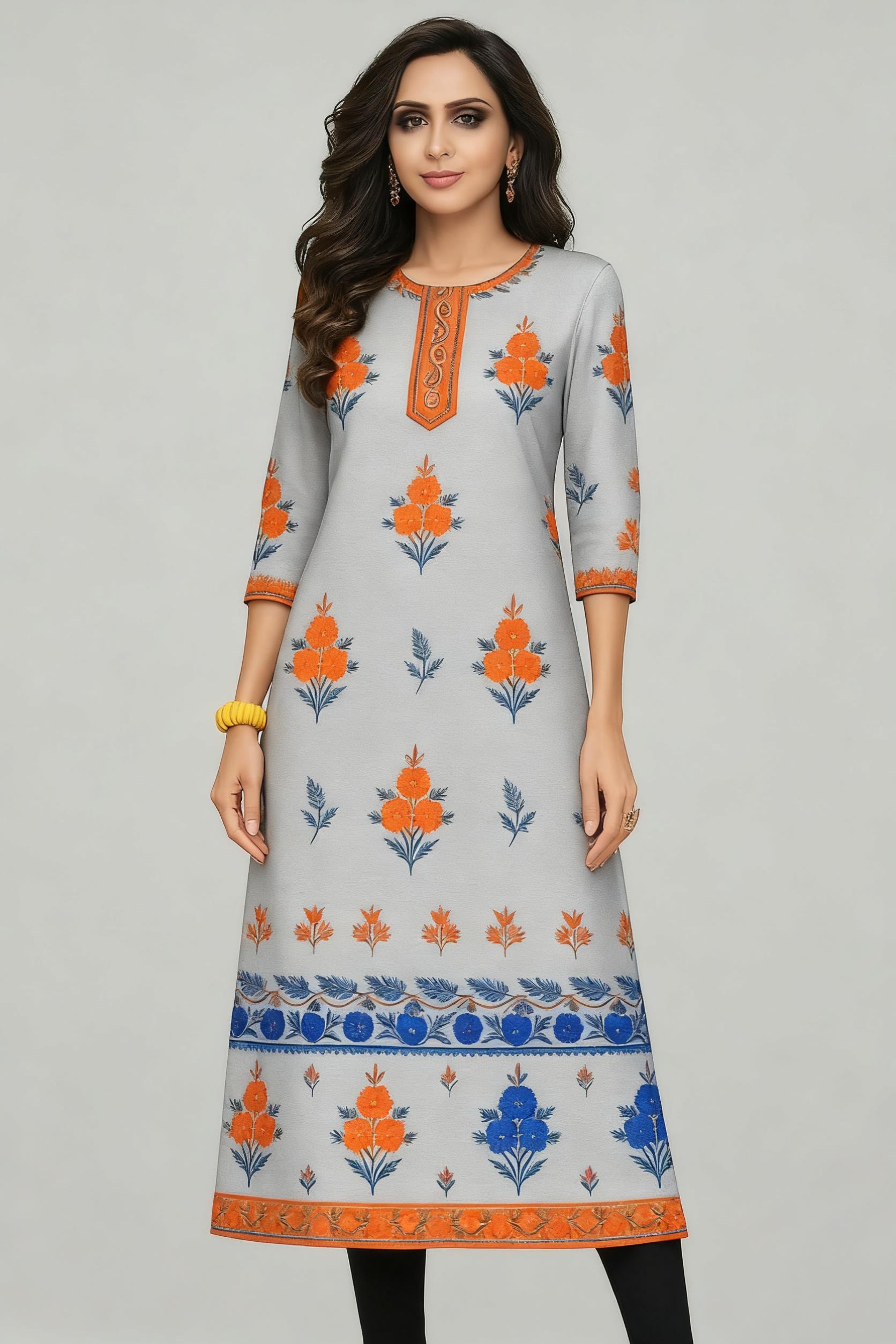 Müslüman Kurt Çiçekleri Kadın  - Ethnic Fashion Kurtis incelemesi ve fiyatı