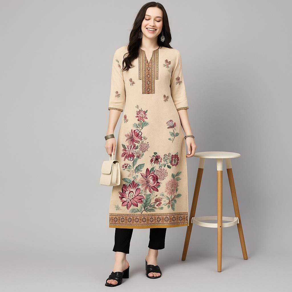 Müslüman Kurt Kadın Günlük Mod - Ethnic Fashion Kurtis incelemesi ve fiyatı