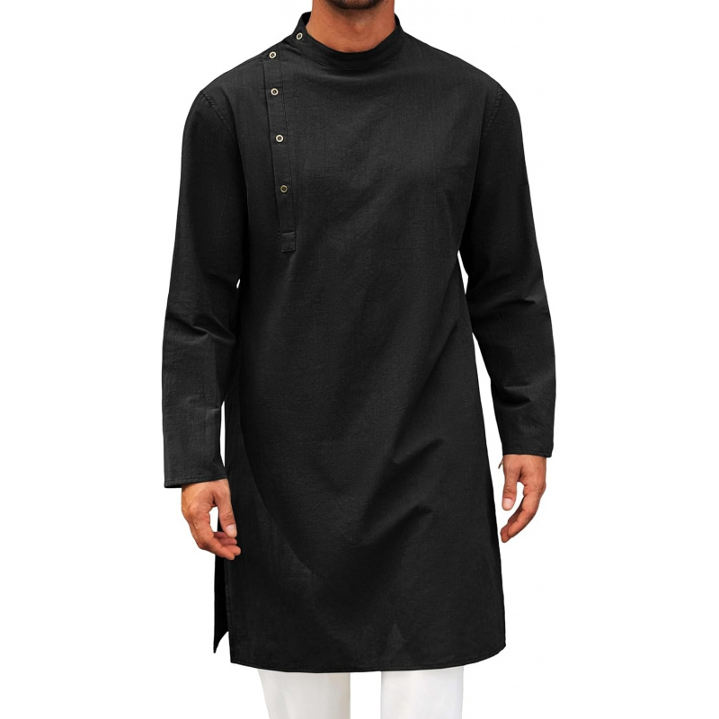 Erkek Kaftan Thobe Robe Uzun K - Kurta Men Cotton incelemesi ve fiyatı