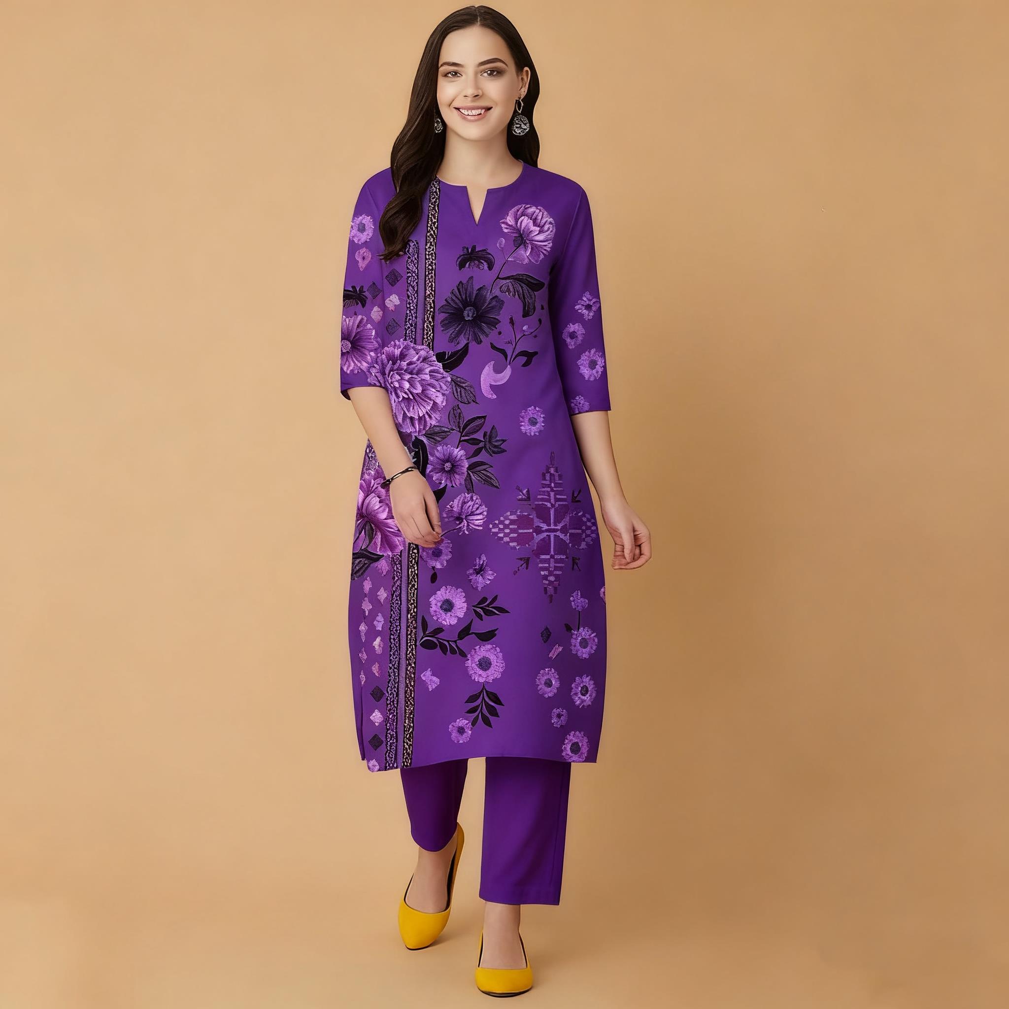 Müslüman Çiçek Desenli Kurt No - Ethnic Fashion Kurtis incelemesi ve fiyatı