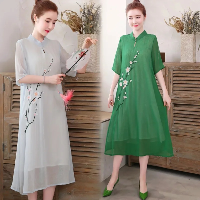 Beyaz Çin Qipao Cheongsam Gele - Ao Dai Vietnam Dress incelemesi ve fiyatı