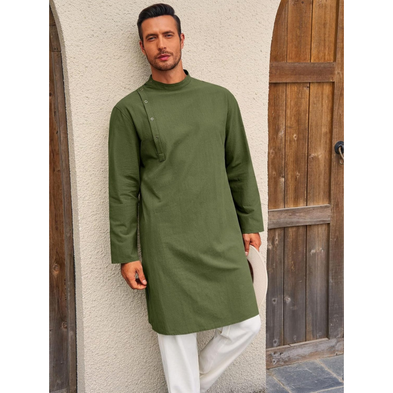 Erkek Kaftan Thobe Robe Uzun K - Kurta Men Cotton incelemesi ve fiyatı