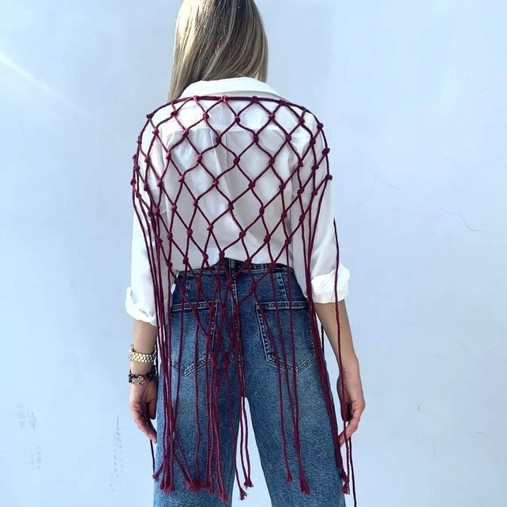 Bohem Tarzı Fileli Saçaklı Eşa - Ethnic Fashion Designers incelemesi ve fiyatı