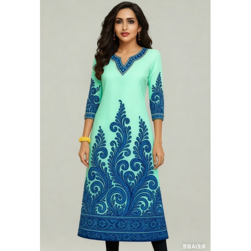 Müslüman Kurt Çiçekler kadın M - Ethnic Fashion Kurtis incelemesi ve fiyatı