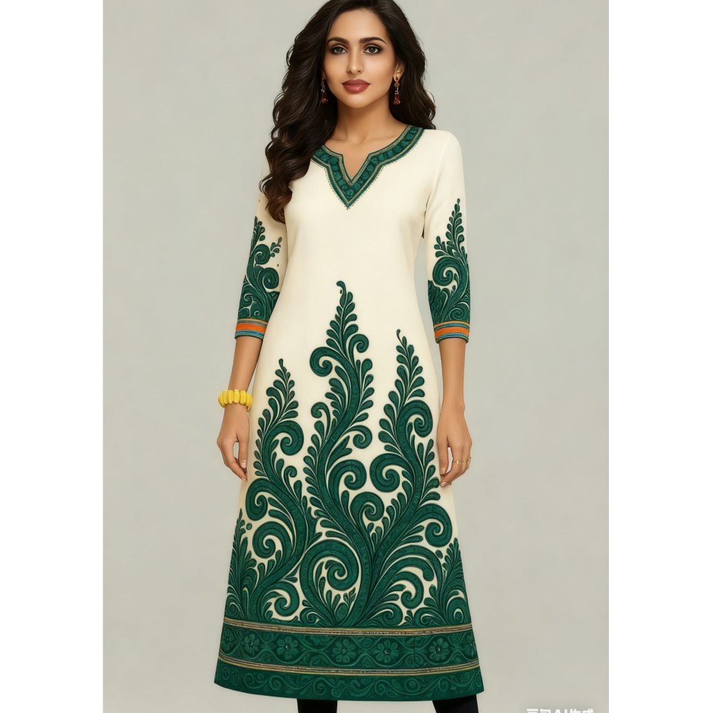 Müslüman Kurt Çiçekler kadın M - Ethnic Fashion Kurtis incelemesi ve fiyatı